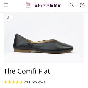 The Comfi Flat by Empress, black, size 39 (US 8) NWT